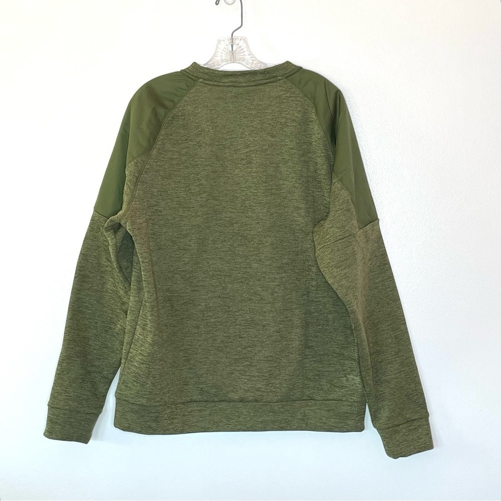 Nike Olive Therma-FIT Men's Fitness Crewneck Pullover Sweatshirt Size Large - Picture 10 of 11